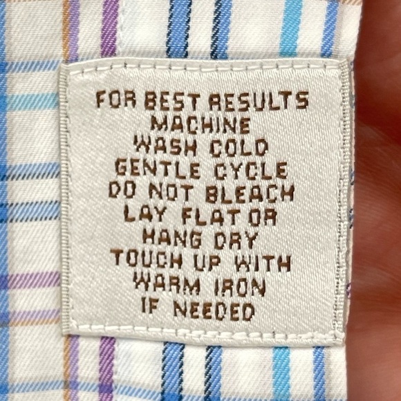 Peter Millar Plaid Long Sleeve Button Down Dress Shirt Size Large - Picture 5 of 8